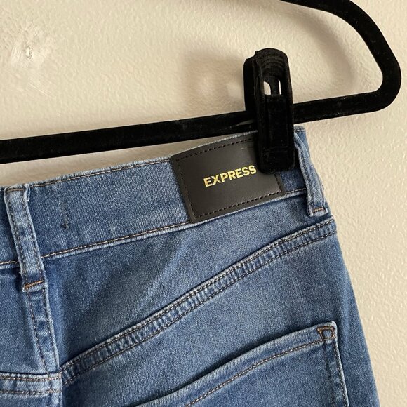 Express Women 2S Ripped Denim Stretch Supersoft High Rise Skinny Jeans NWT - Picture 13 of 16